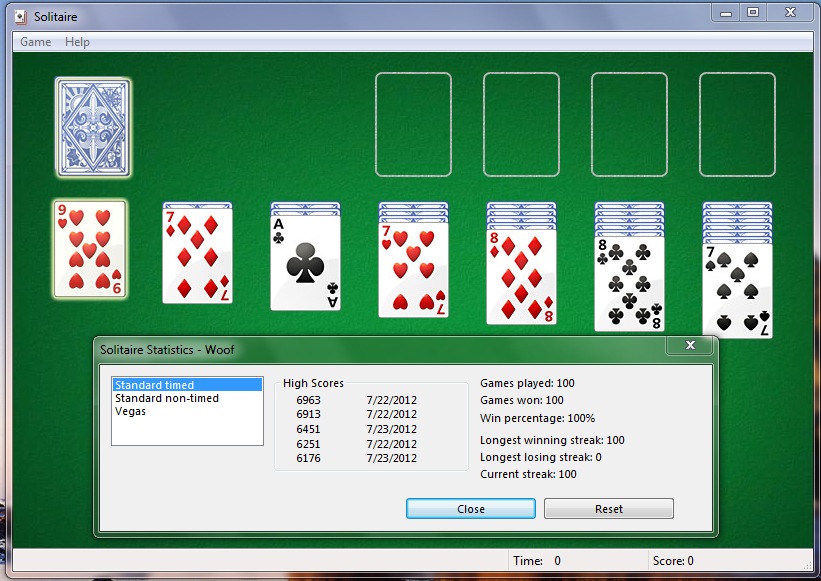 Calm Incompetence Dangle Build a Long Win Streak at Windows 7 Solitaire